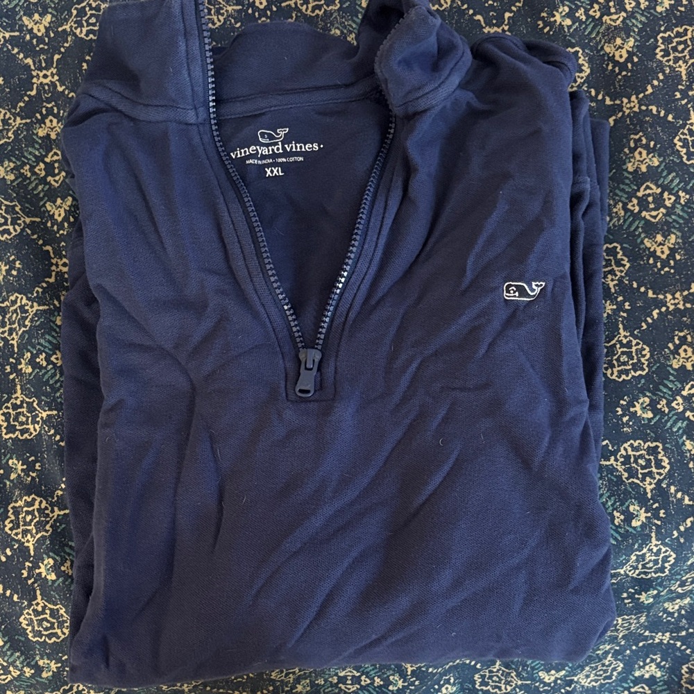 Vineyard Vines Men's Navy Zip-Up Sweater